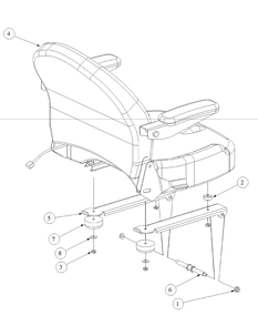 Part Location Diagram of 02000552 Cub Cadet Mounting Bracket, Seat w/ Stop